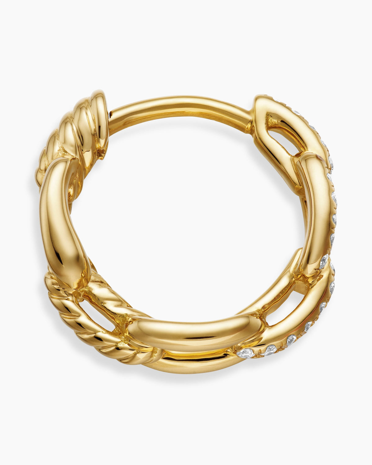 David Yurman Stax Chain Link Huggie Hoop Earrings David Yurman Women’s