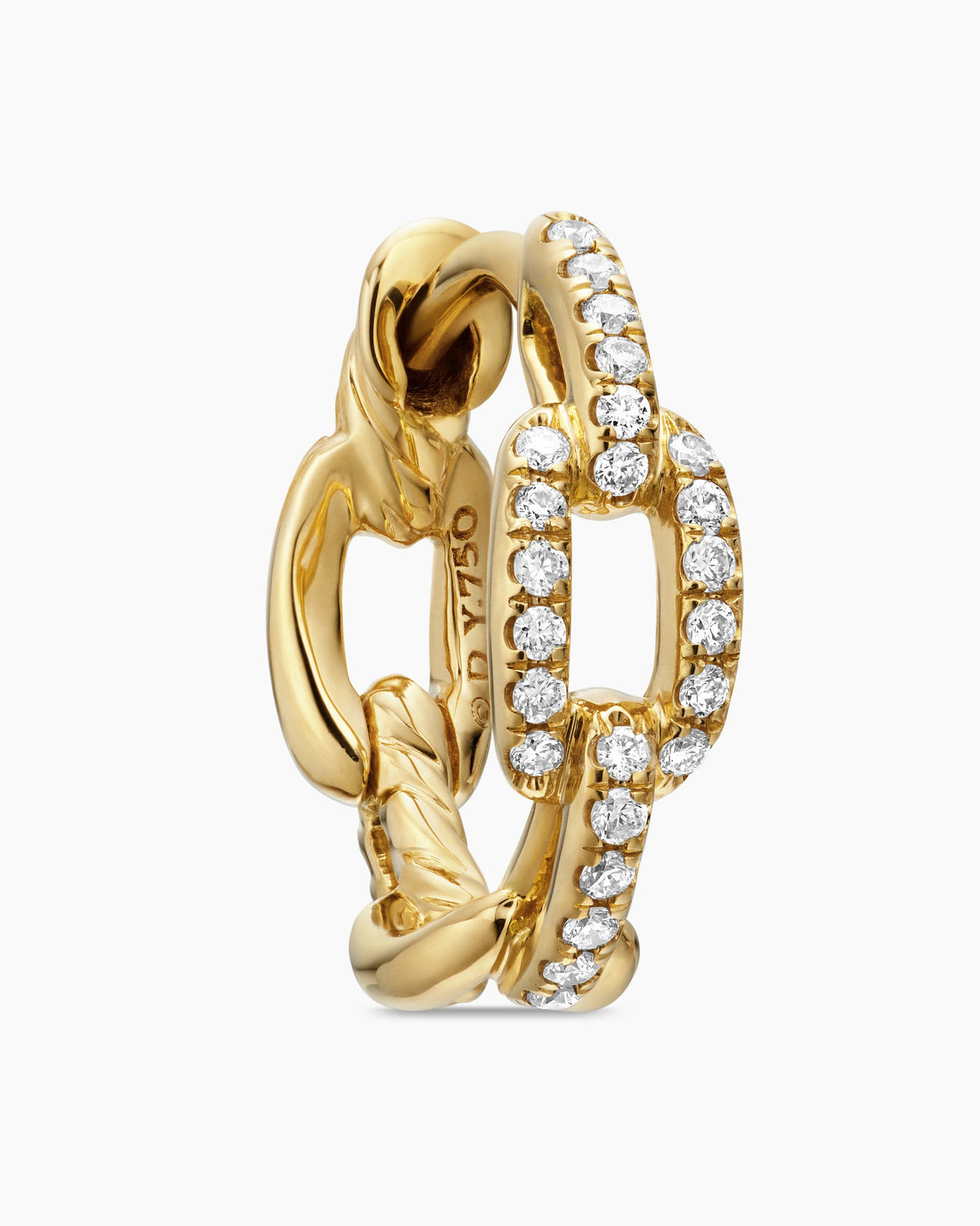 David Yurman Stax Chain Link Huggie Hoop Earrings David Yurman Women’s