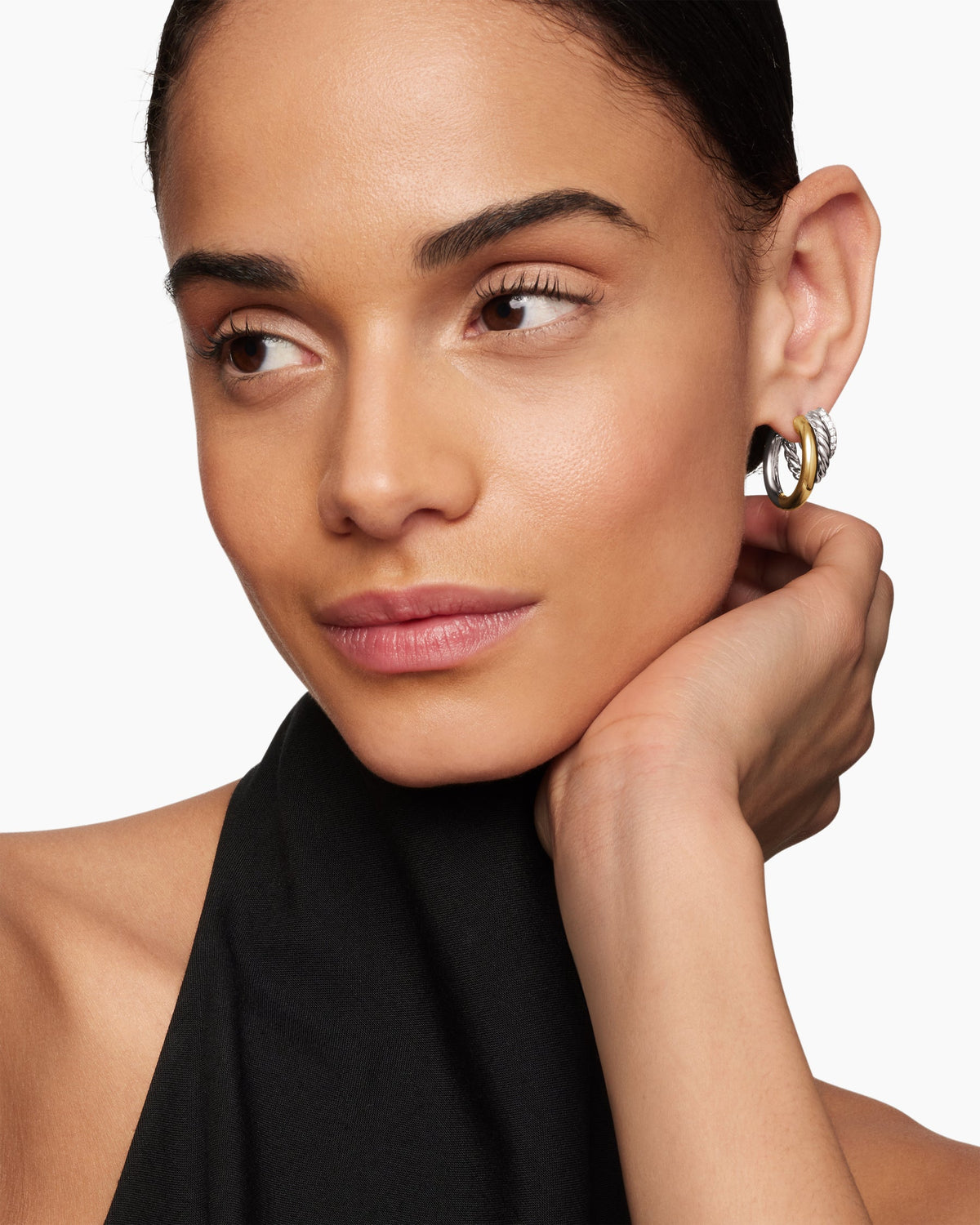 David Yurman DY Mercer Three Row Hoop Earrings David Yurman Women’s