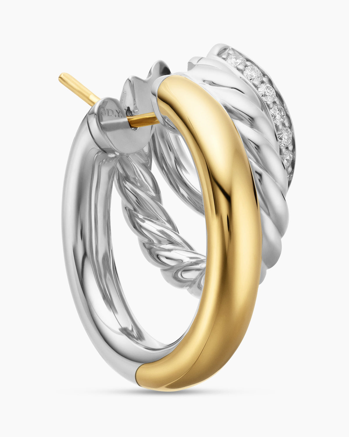 David Yurman DY Mercer Three Row Hoop Earrings David Yurman Women’s