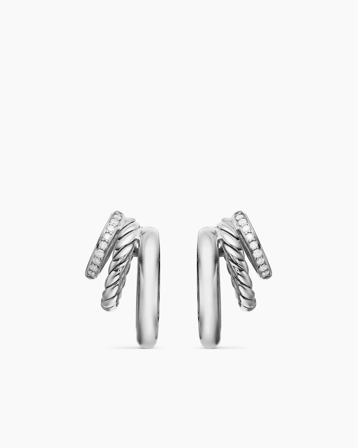 David Yurman DY Mercer Three Row Hoop Earrings David Yurman Women’s