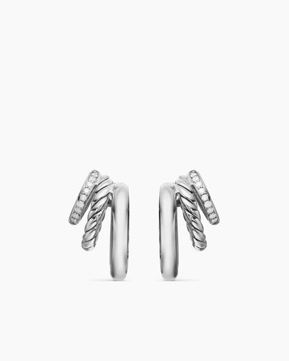 David Yurman DY Mercer Three Row Hoop Earrings David Yurman Women’s