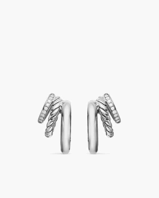 David Yurman DY Mercer Three Row Hoop Earrings David Yurman Women’s