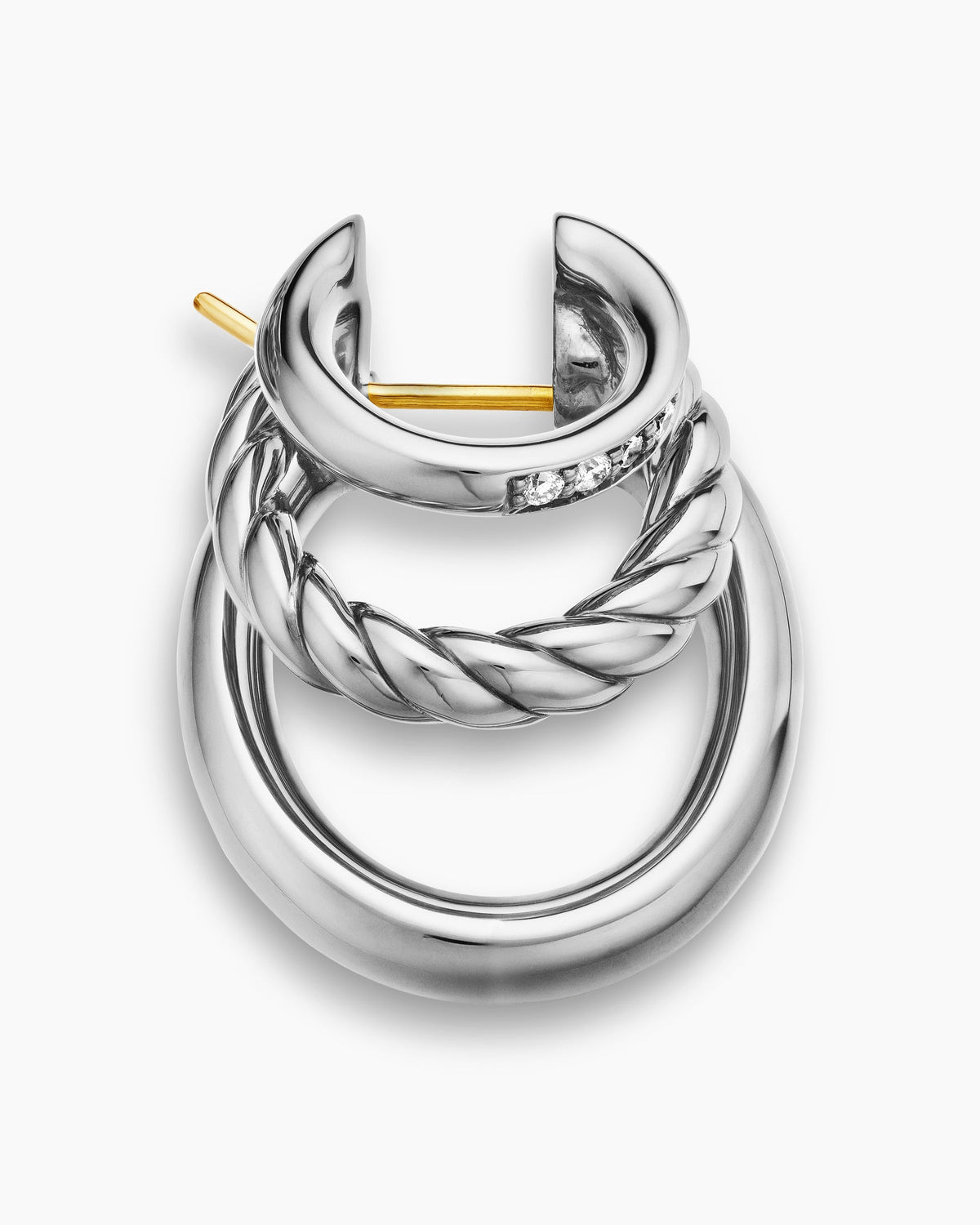 David Yurman DY Mercer Three Row Hoop Earrings David Yurman Women’s