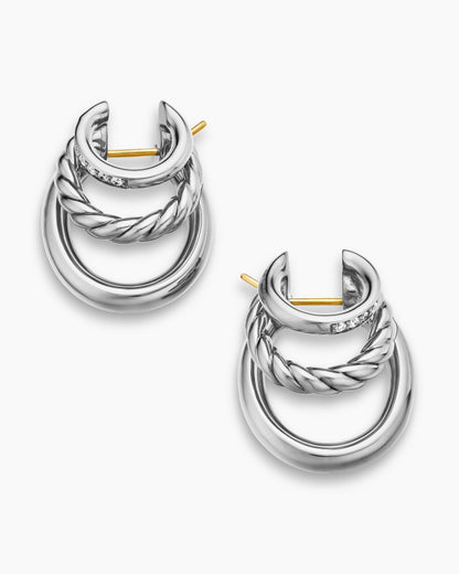 David Yurman DY Mercer Three Row Hoop Earrings David Yurman Women’s