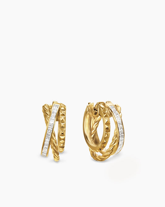 David Yurman Crossover Trio Multi Row Hoop Earrings David Yurman Women’s