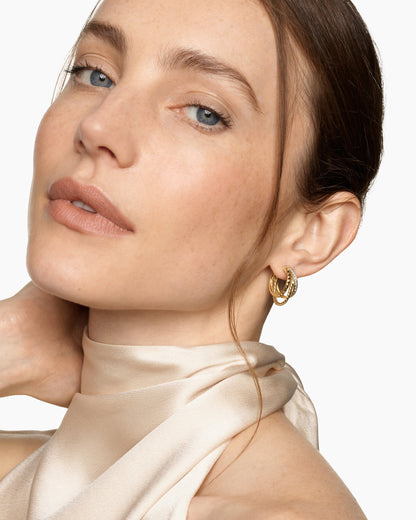 David Yurman Crossover Trio Multi Row Hoop Earrings David Yurman Women’s