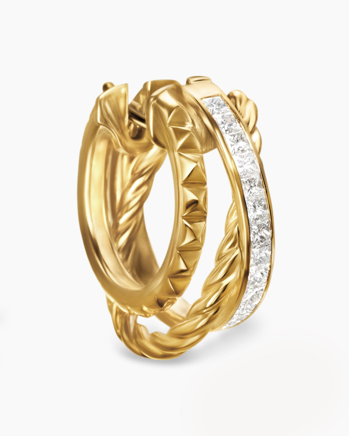 David Yurman Crossover Trio Multi Row Hoop Earrings David Yurman Women’s