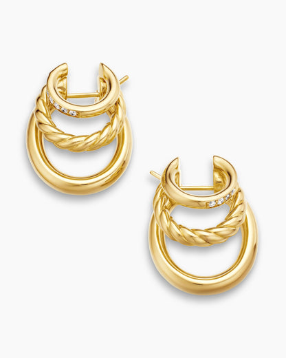 David Yurman DY Mercer Three Row Hoop Earrings David Yurman Women’s