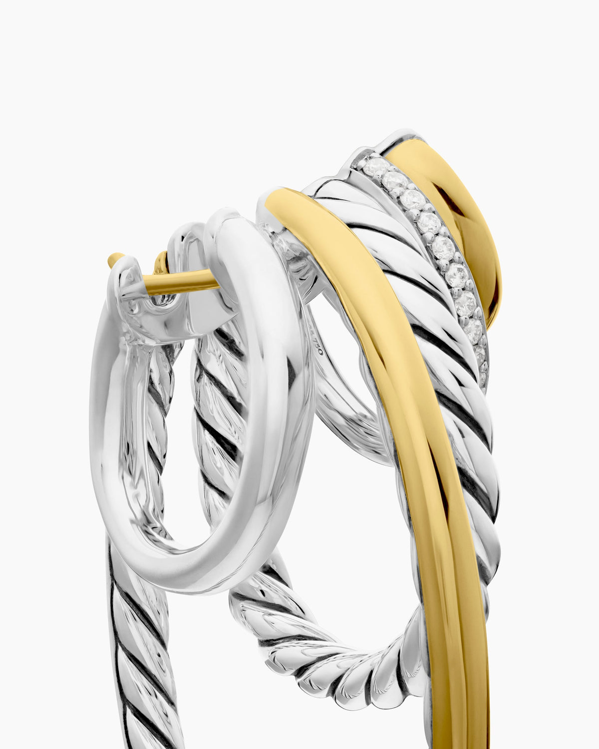 David Yurman DY Mercer Multi Hoop Earrings David Yurman Women’s