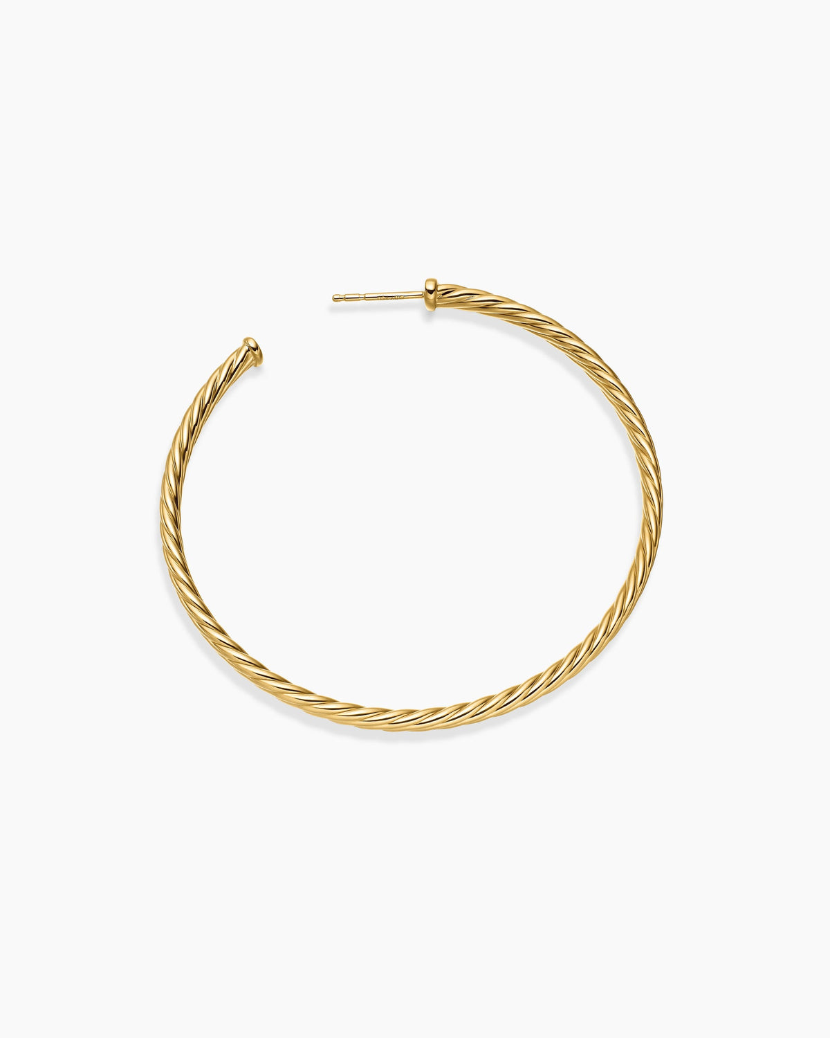 David Yurman Cablespira® Hoop Earrings in 18K Yellow Gold, 2in David Yurman Women’s
