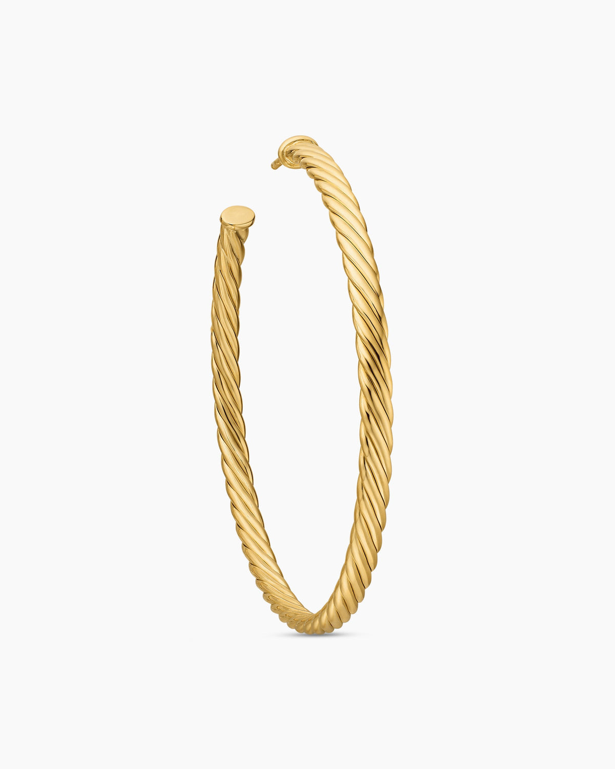 David Yurman Cablespira® Hoop Earrings in 18K Yellow Gold, 2in David Yurman Women’s
