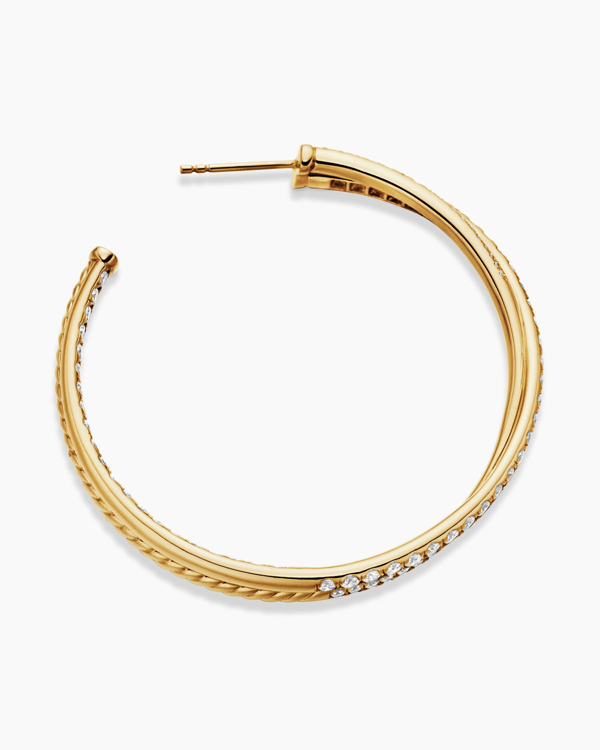 David Yurman Pavé Crossover Hoop Earrings David Yurman Women’s