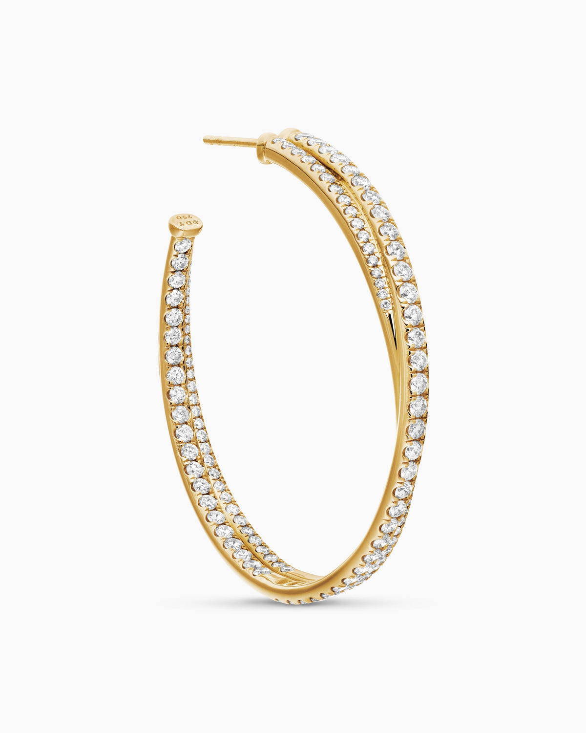 David Yurman Pavé Crossover Hoop Earrings David Yurman Women’s