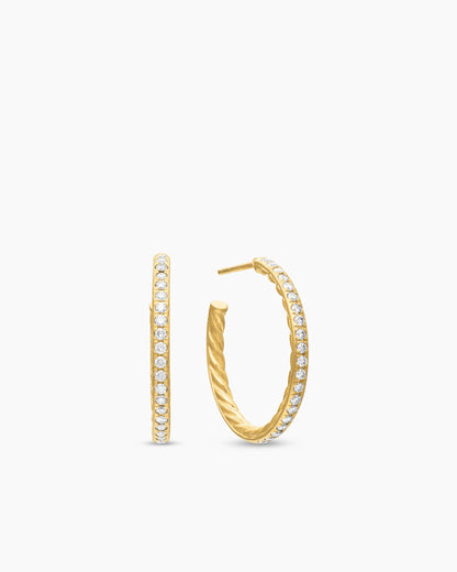 David Yurman Pavé Hoop Earrings David Yurman Women’s