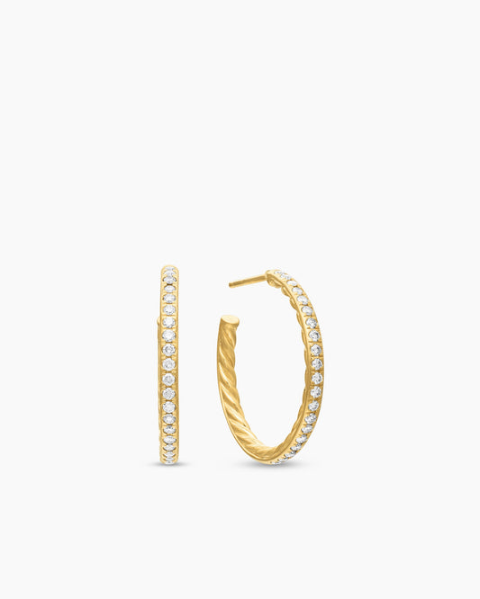 David Yurman Pavé Hoop Earrings David Yurman Women’s