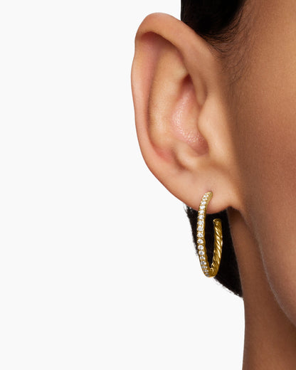 David Yurman Pavé Hoop Earrings David Yurman Women’s