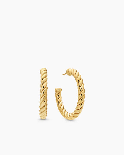 David Yurman Sculpted Cable Hoop Earrings David Yurman Women’s
