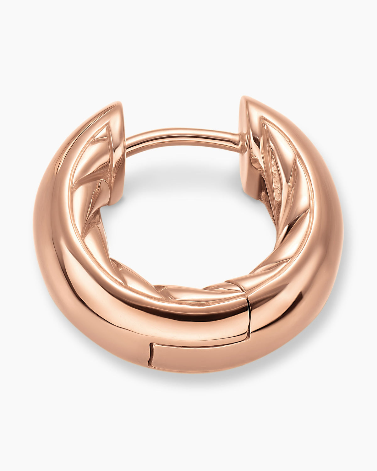 David Yurman DY Mercer® Micro Hoop Earrings in 18K Rose Gold, 13.4mm David Yurman Women’s