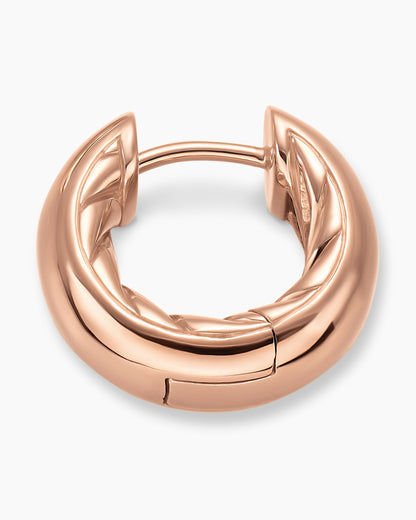 David Yurman DY Mercer® Micro Hoop Earrings in 18K Rose Gold, 13.4mm David Yurman Women’s