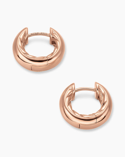 David Yurman DY Mercer® Micro Hoop Earrings in 18K Rose Gold, 13.4mm David Yurman Women’s