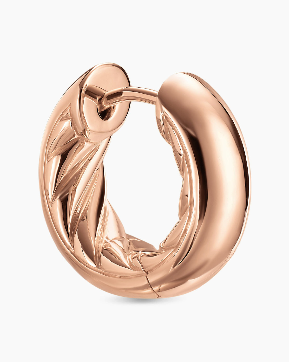 David Yurman DY Mercer® Micro Hoop Earrings in 18K Rose Gold, 13.4mm David Yurman Women’s
