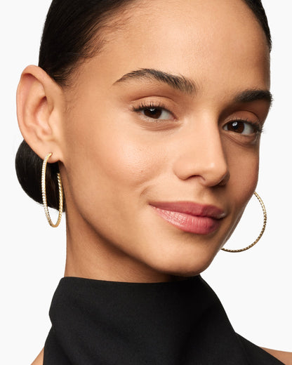 David Yurman Pavé Hoop Earrings David Yurman Women’s