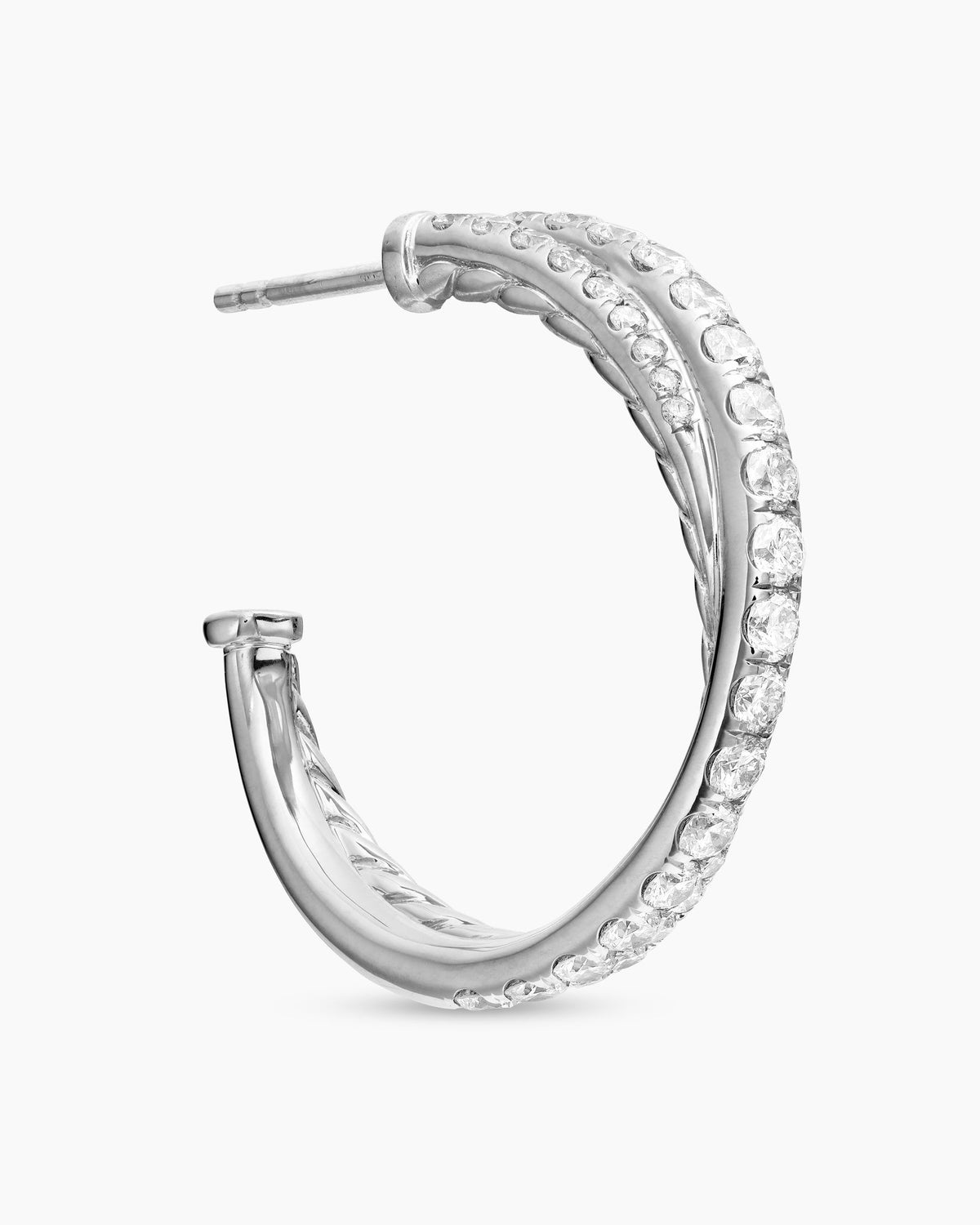 David Yurman Pavé Crossover Hoop Earrings David Yurman Women’s