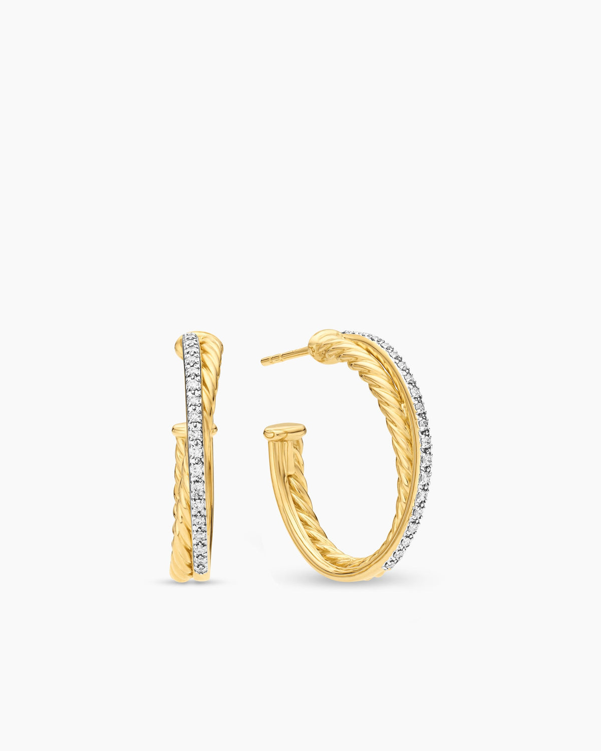 David Yurman Crossover Hoop Earrings David Yurman Women’s