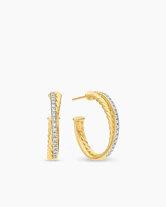 David Yurman Crossover Hoop Earrings David Yurman Women’s