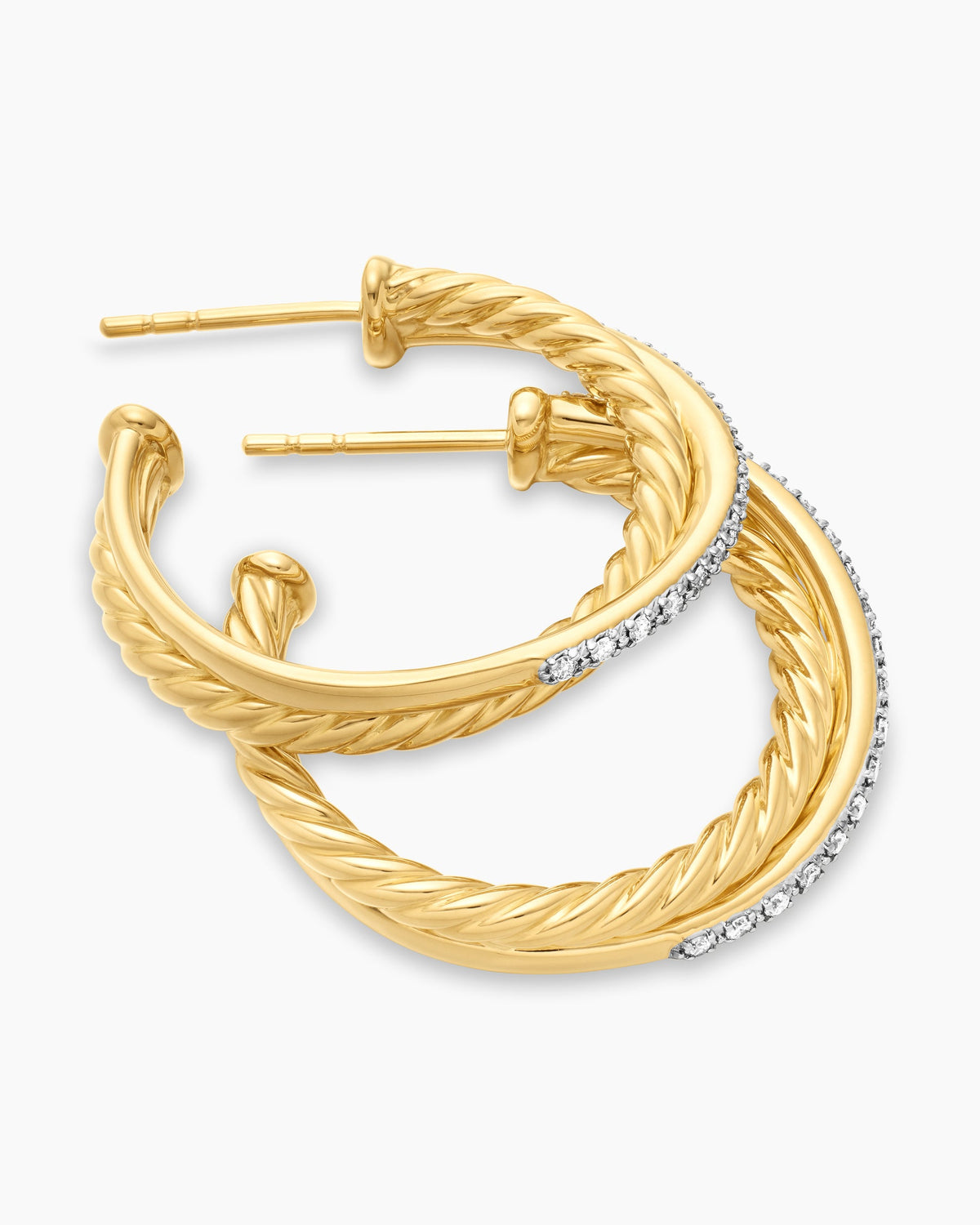 David Yurman Crossover Hoop Earrings David Yurman Women’s