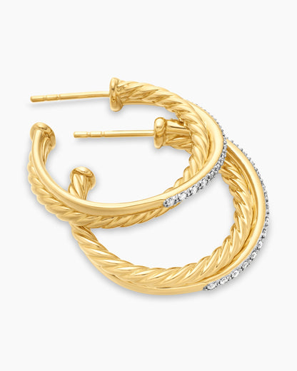 David Yurman Crossover Hoop Earrings David Yurman Women’s