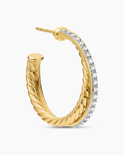 David Yurman Crossover Hoop Earrings David Yurman Women’s