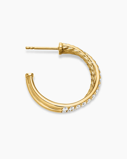 David Yurman Pavé Crossover Hoop Earrings David Yurman Women’s