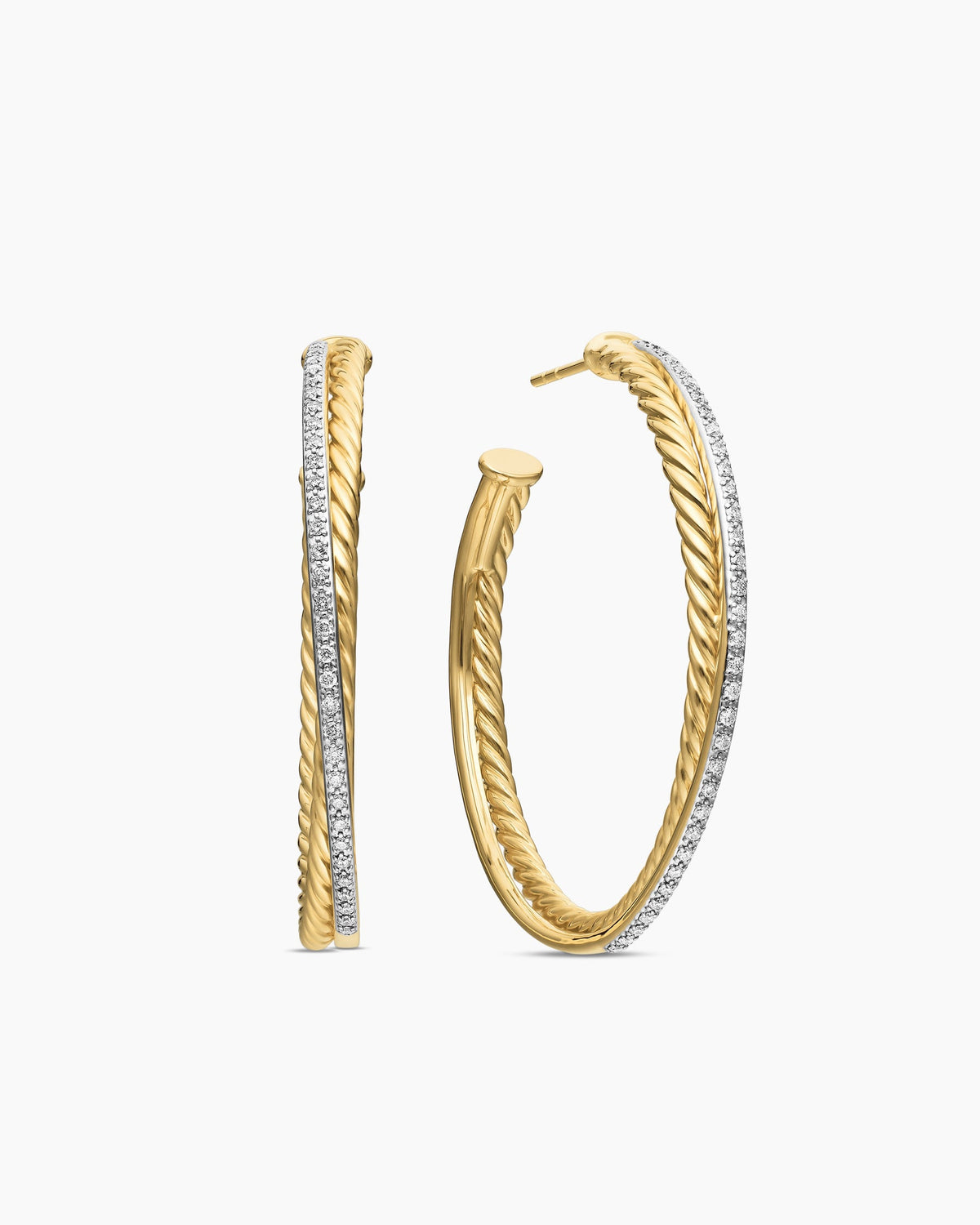 David Yurman Crossover Hoop Earrings David Yurman Women’s