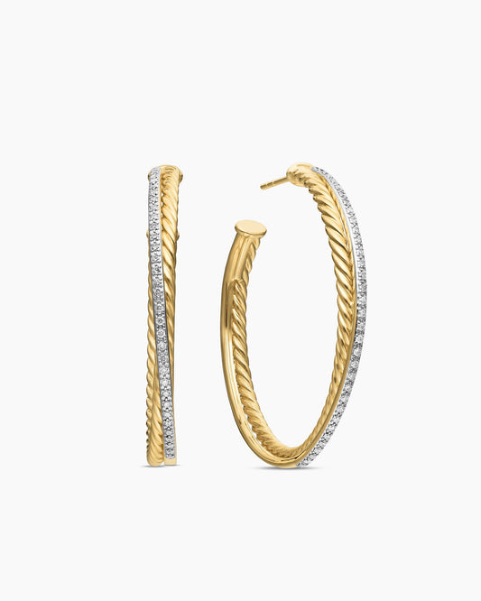 David Yurman Crossover Hoop Earrings David Yurman Women’s