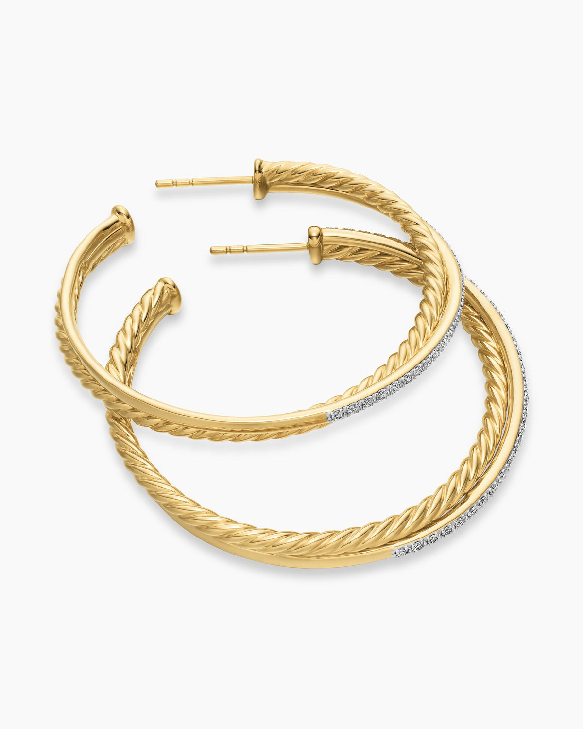 David Yurman Crossover Hoop Earrings David Yurman Women’s