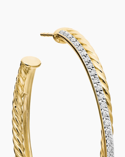 David Yurman Crossover Hoop Earrings David Yurman Women’s