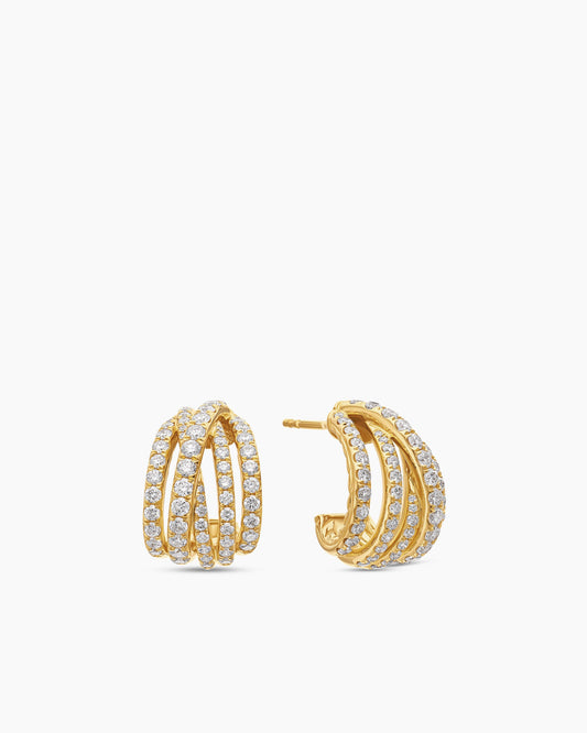 David Yurman Pavé Crossover Shrimp Earrings David Yurman Women’s