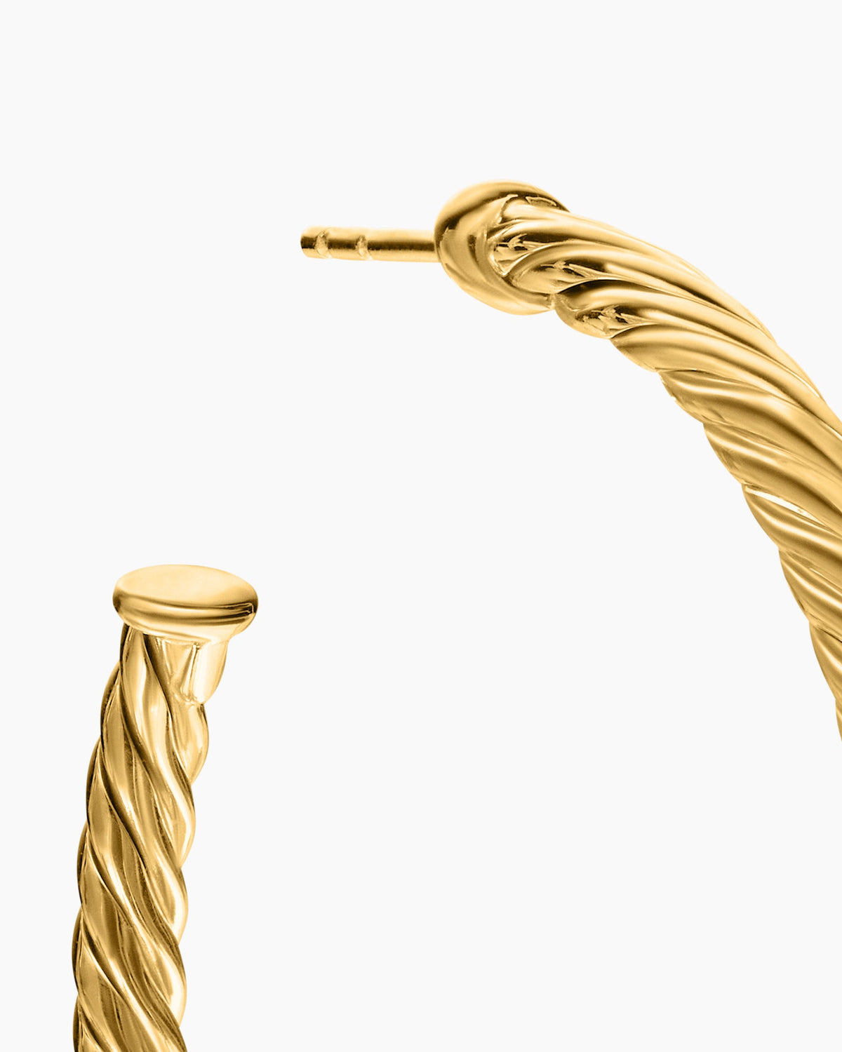 David Yurman Cablespira® Hoop Earrings in 18K Yellow Gold, 1.5in David Yurman Women’s