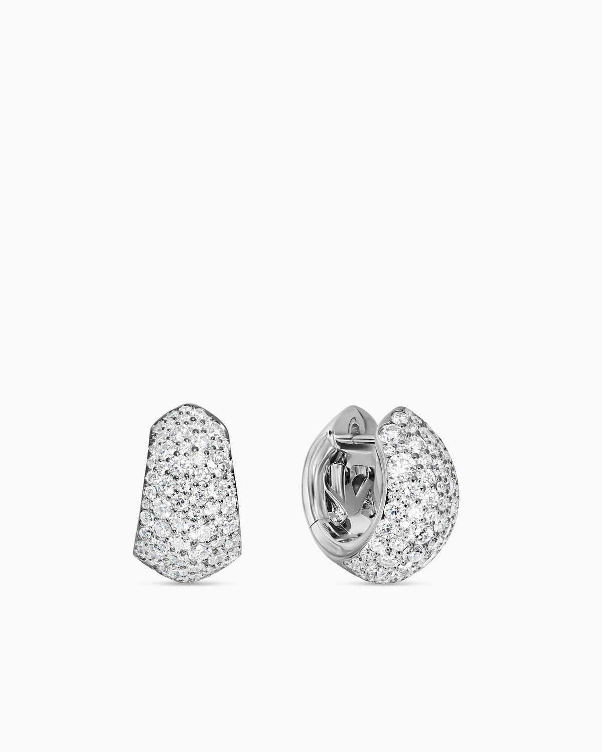 David Yurman Mosaic Pavé Hoop Earrings in White Gold David Yurman Women’s|High Jewelry