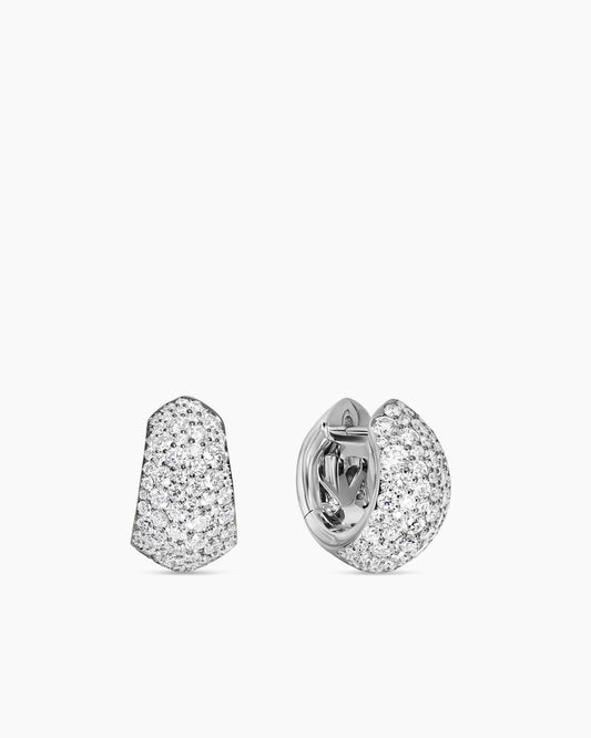 David Yurman Mosaic Pavé Hoop Earrings in White Gold David Yurman Women’s|High Jewelry