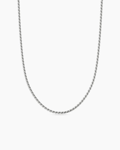 David Yurman Sculpted Cable Chain Necklace in Sterling Silver, 2.7mm David Yurman Women’s