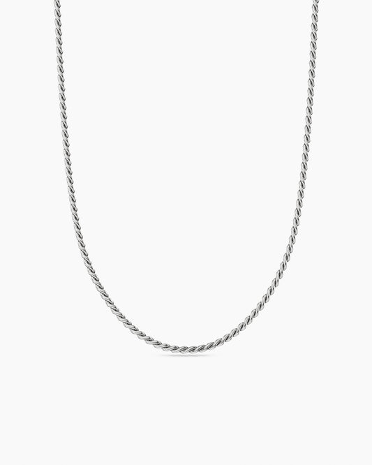 David Yurman Sculpted Cable Chain Necklace in Sterling Silver, 2.7mm David Yurman Women’s