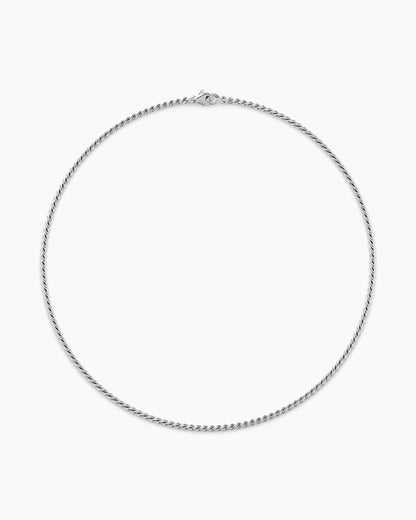 David Yurman Sculpted Cable Chain Necklace in Sterling Silver, 2.7mm David Yurman Women’s