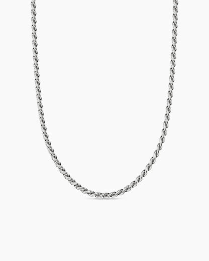 David Yurman Sculpted Cable Chain Necklace in Sterling Silver, 3.7mm David Yurman Women’s