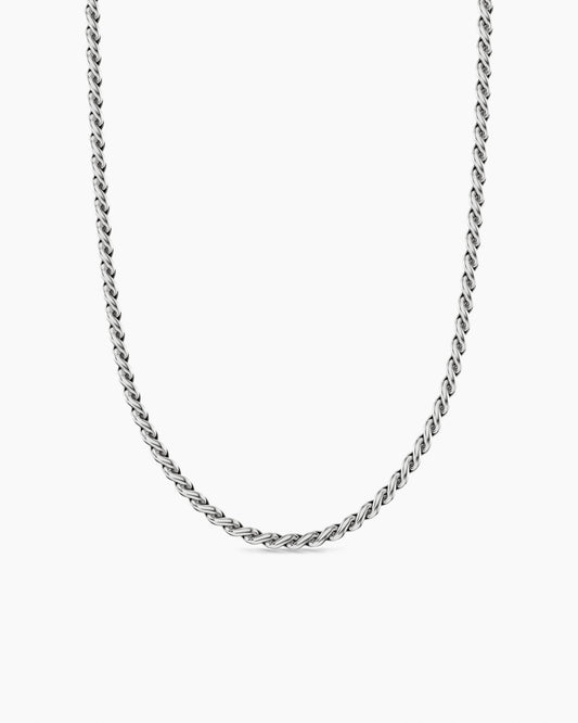 David Yurman Sculpted Cable Chain Necklace in Sterling Silver, 3.7mm David Yurman Women’s