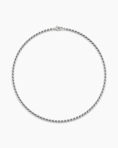 David Yurman Sculpted Cable Chain Necklace in Sterling Silver, 3.7mm David Yurman Women’s
