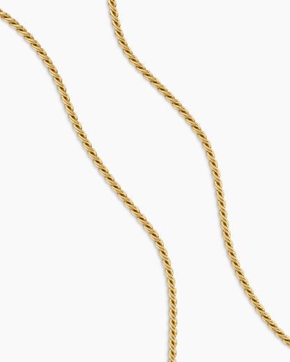 David Yurman Sculpted Cable Chain Necklace in 18K Yellow Gold, 3.7mm David Yurman Women’s