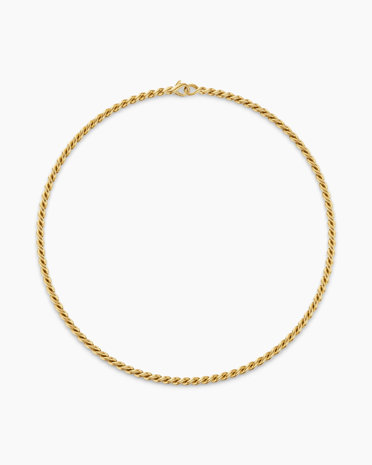 David Yurman Sculpted Cable Chain Necklace in 18K Yellow Gold, 3.7mm David Yurman Women’s